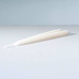 Stabkerze Handgemacht Creme 2-er Set