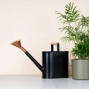 Metall Gießkanne Schwarz/Rosé