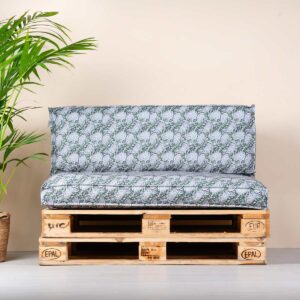 Palettenkissen Blütendesign Grün 2-er Set