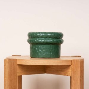 Keramik Übertopf Dunkelgrün - 10,5 cm