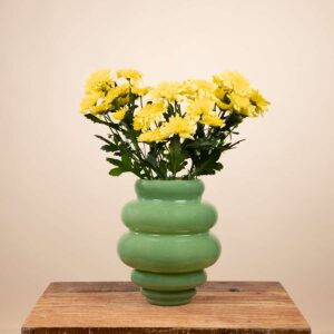 Glasvase Grün Organisch