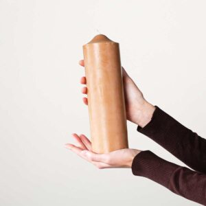 Blockkerze Hellbraun L