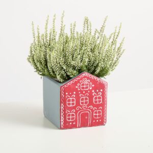 Beton Gefäß Rot - 12 cm