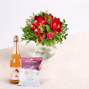 Weihnachtsgruß mit Geschenkset Poppy Birthday Party