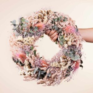 Trockenblumenkranz Pastell