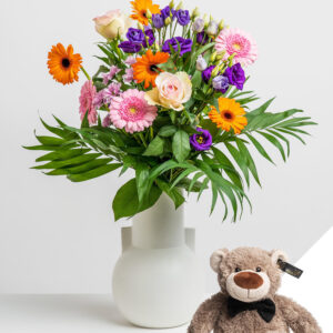 Blütenpoesie mit Teddy