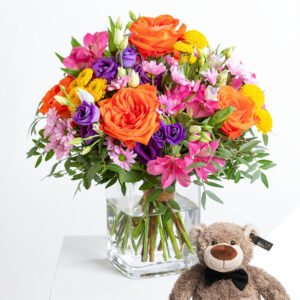 Bunte Geburtstagsfreude mit Teddy