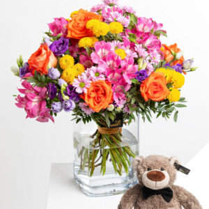 Bunte Geburtstagsfreude mit Teddy