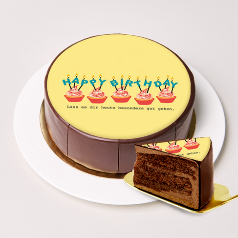 Dessert-Motiv-Torte ?Happy Birthday - Lass es dir heute besonders ... – Bild 2