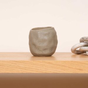 Keramik Kerzentopf Braun