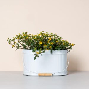 Zinkwanne Oval Weiß Matt - 26 cm