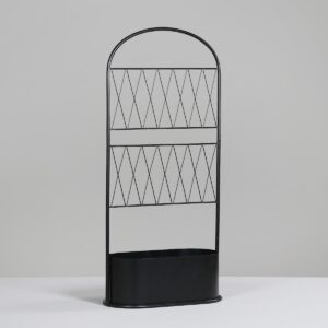 Metall Rankgitter Pflanzschale Breit Schwarz