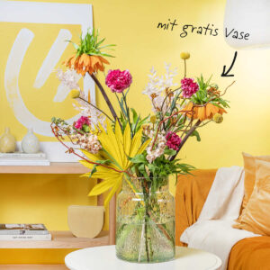 Blumenbox Jungle Fever mit gratis Lieblings-Vase L