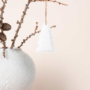 Stoffhänger Baum Wattiert Weiß