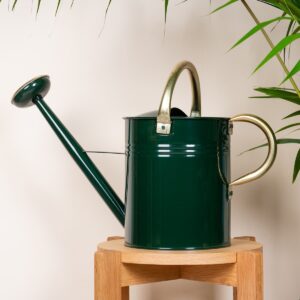 Gießkanne Dunkelgrün Henkel Goldfarben L