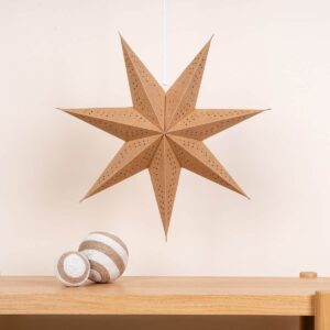 Papierstern Natur Klein