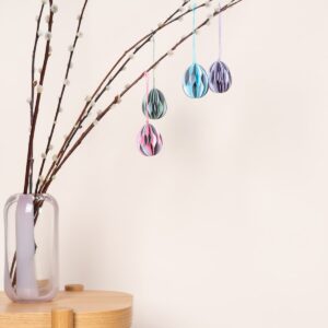 Deko Papierhänger Bunt 4-er Set