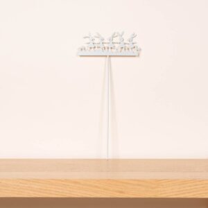 Metall Stecker Hasenparty Creme