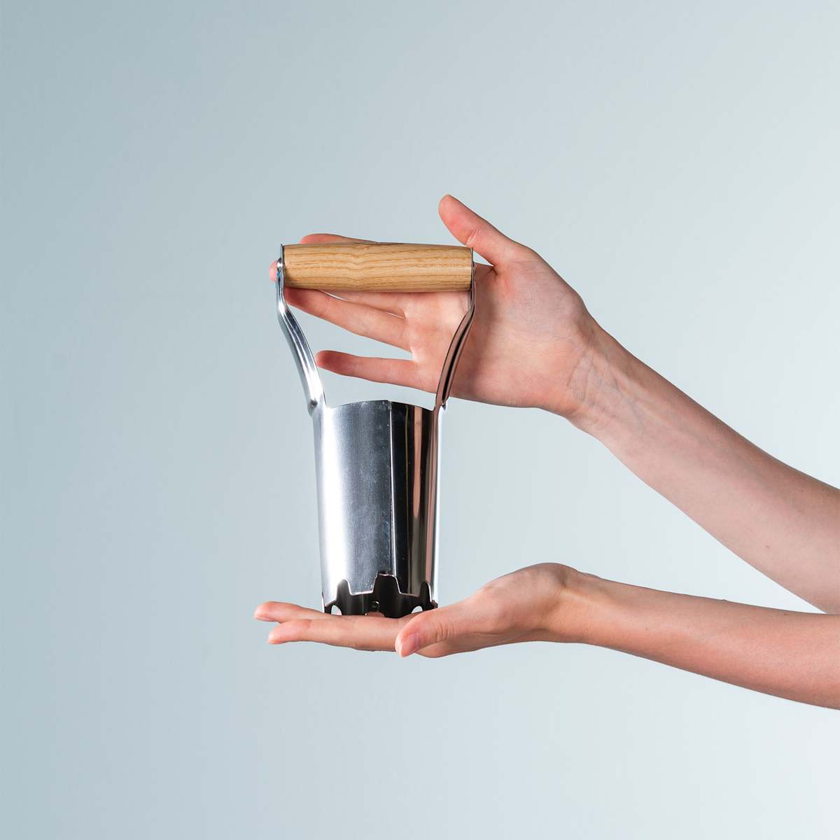 Metall Zwiebelpflanzer Holzgriff