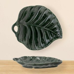 Bloomingville Steingut Teller Savanna Dunkelgrün