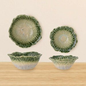 Bloomingville Steingut Salatschale Savanna Grün 2-er Set