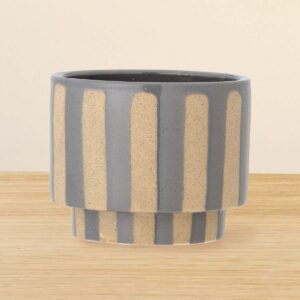 Bloomingville Steingut Übertopf Awoh Grau - 12 cm