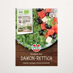 Daikon-Rettich Keimsprossen Saatscheiben BIO