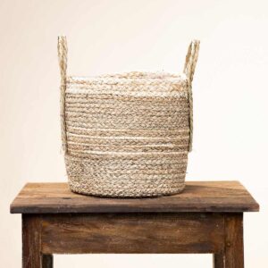 Seegras Korb Henkel - 25 cm