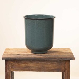 Metallgefäß Grün - 21,5 cm