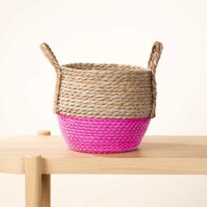 Seegras Korb Pink - 22 cm