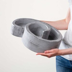 Beton Kräuterschnecke Grau