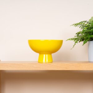 Keramikschale Sockel Gelb