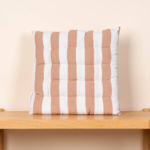 Sitzkissen Breit Gestreift Beige
