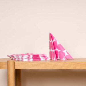 Papierservietten Rundes Design Rosa - 20 tlg.