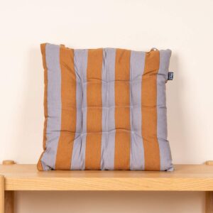 Sitzkissen Gestreift Orange/Braun