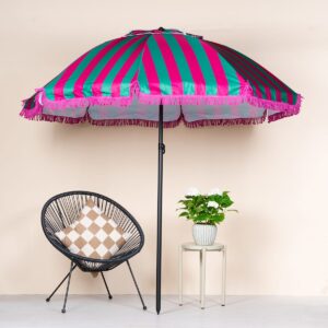 Sonnenschirm Grün/Pink