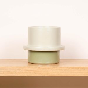 Keramik Übertopf Schüssel Grün - 17 cm