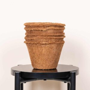 Kokos Pflanztöpfe Rund Braun 5-er Set L