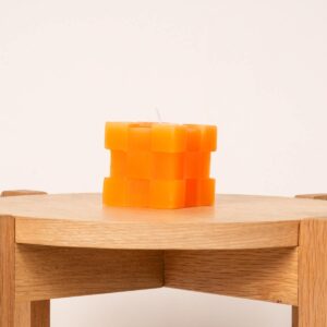 Kerze Würfel Orange