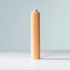 Blockkerze Hellbraun S