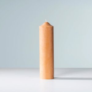 Blockkerze Hellbraun XL