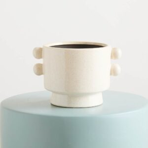 Keramik Übertopf Bubble Weiß - 12 cm