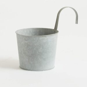 Zink Blumentopf mit Haken - 2,5 Liter