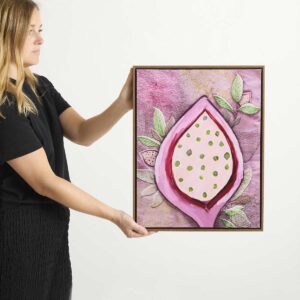 Holzbild Leinwand Bunt