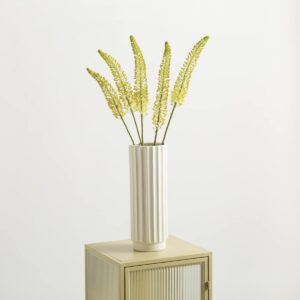 Steingut Vase Cremeweiß