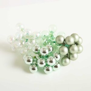 Deko Spiegelbeeren Grün 4er-Set