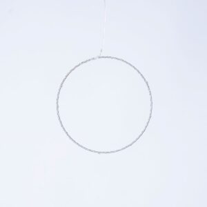 LED Kranz Silberfarben Warmweiß - 20 cm