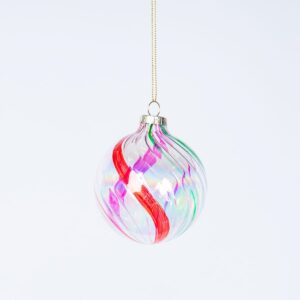 Deko Glas Hänger Weiß