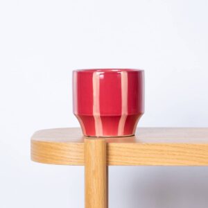 Keramik Übertopf Rosa Rot - 11,5 cm