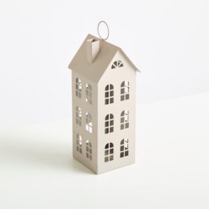 Metall Windlicht Taupe